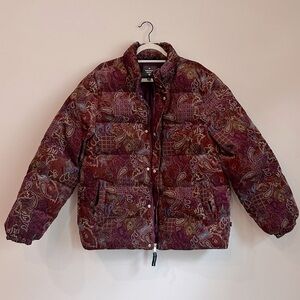 Houston White Mutli Paisley Puffer Jacket